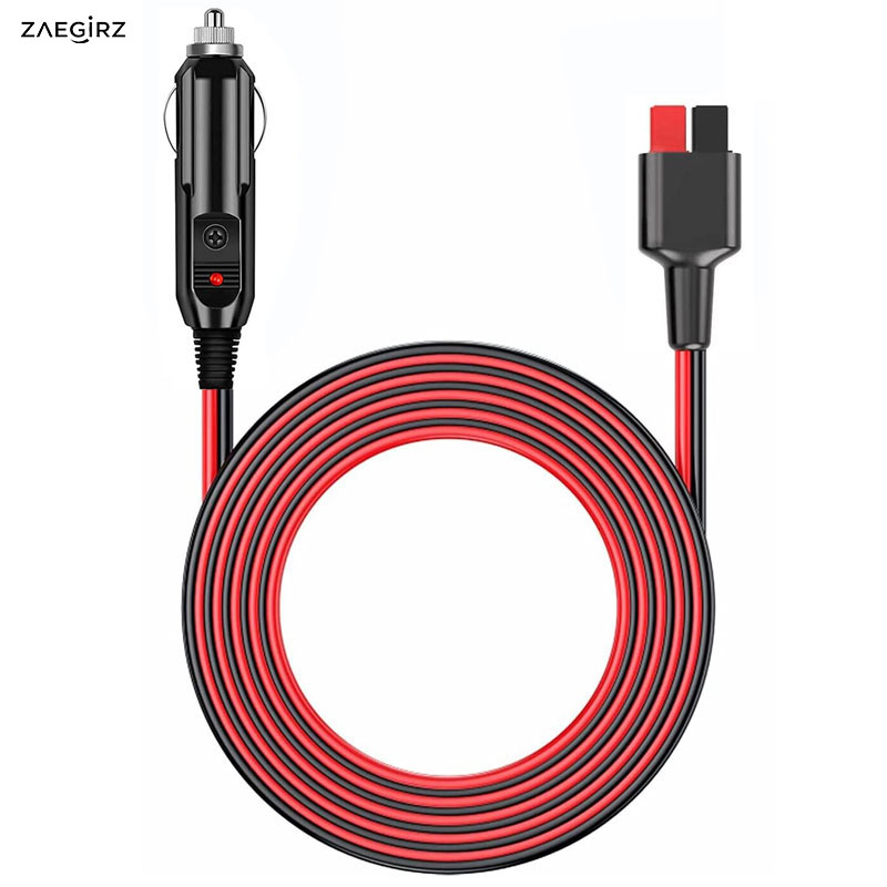 Portable Power Station - 2m/6.5Ft Car Cigarette Lighter Cable for