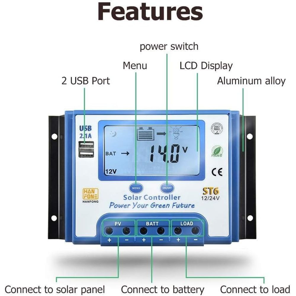 60A Solar Charge Controller 12 - Solar Panel review and price