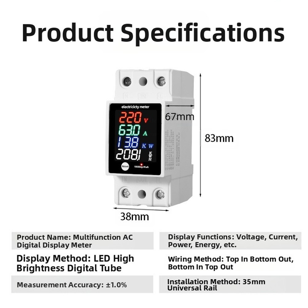 Multi Functional Digital Displ - Energy Monitor Meter review and price