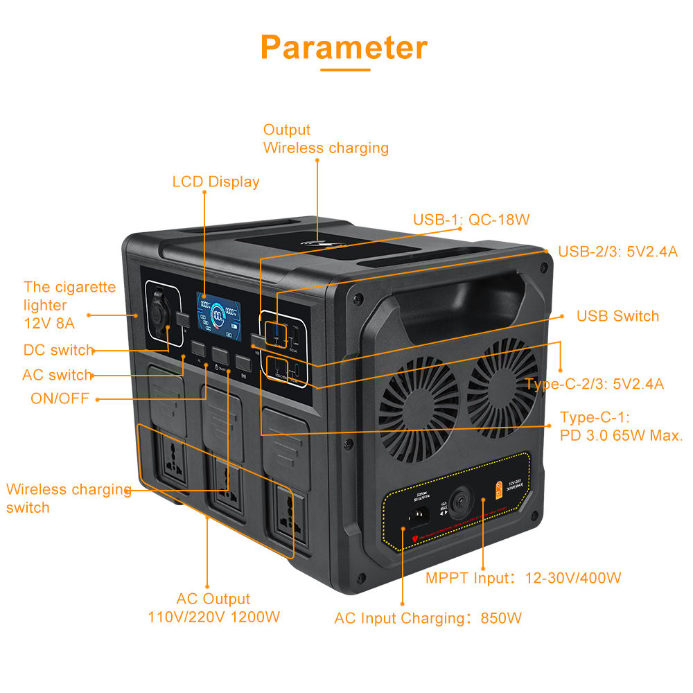 1200W Portable Solar Generator - Portable Power Station review and price