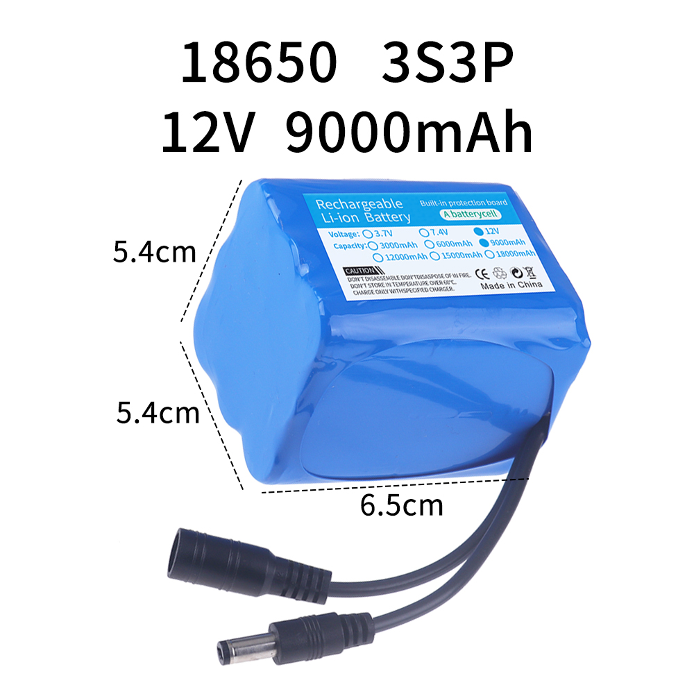 12V 9000mAh 3S3P lithium-ion b - Lithium Battery 12V review and price
